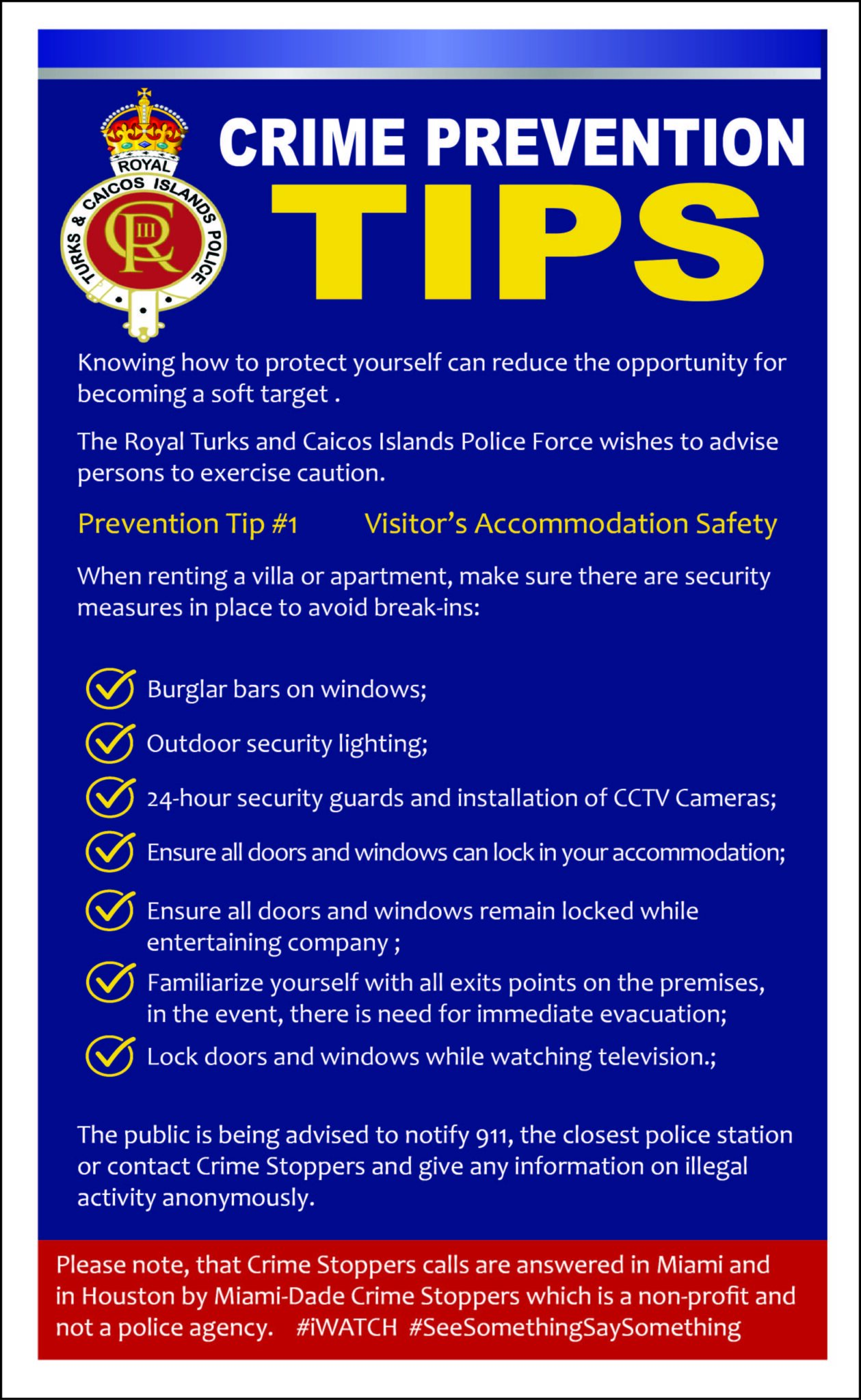 Crime Prevention Tips – Visitor Safety - Royal Turks and Caicos Island ...